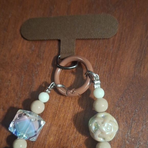 Labubu Beaded Phone Lanyard/ Bag Charm with Blue Heart Charm - Picture 5 of 6